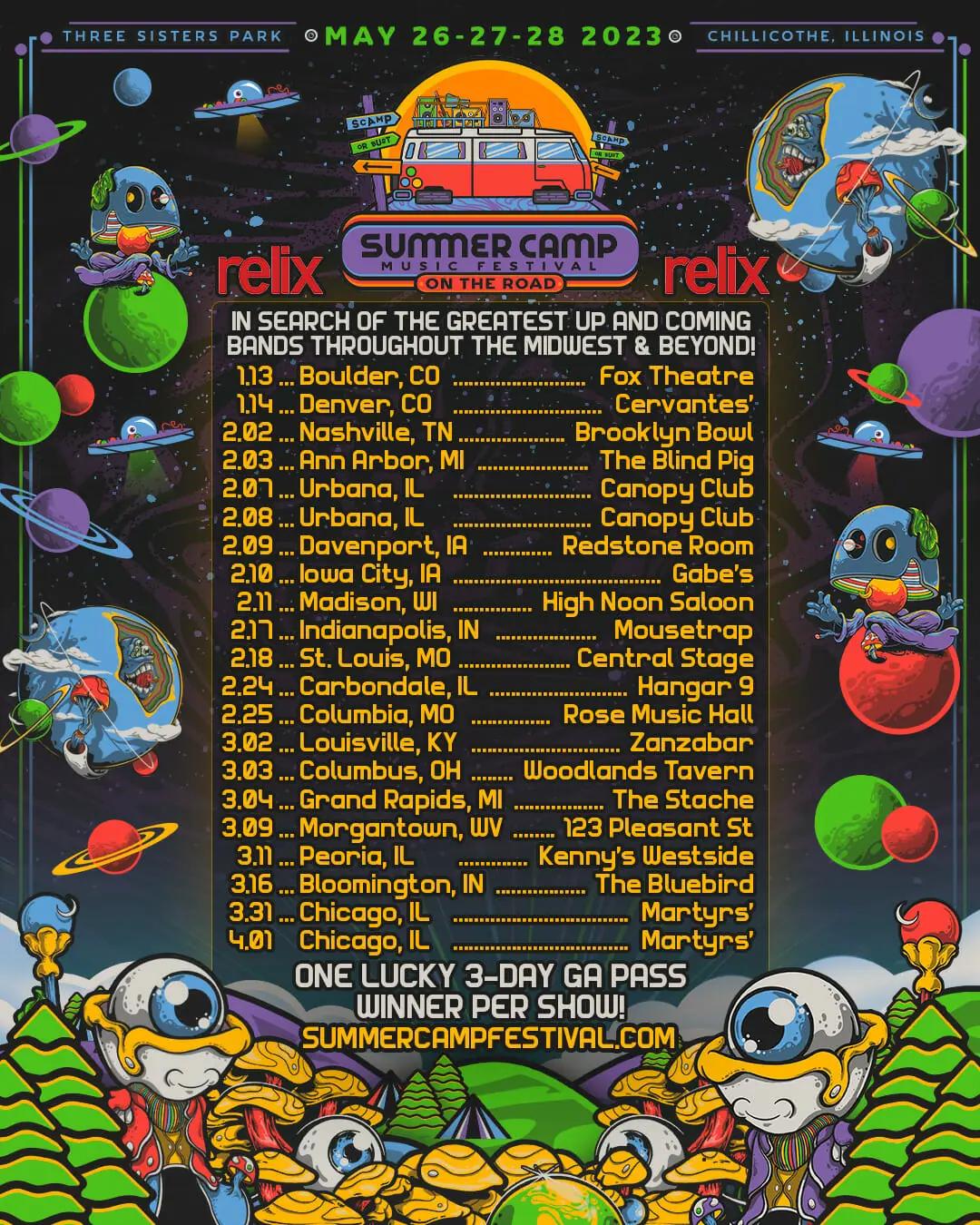 <b>Summer</b> Camp <b>Music</b> Festival Announces On The Road Tour