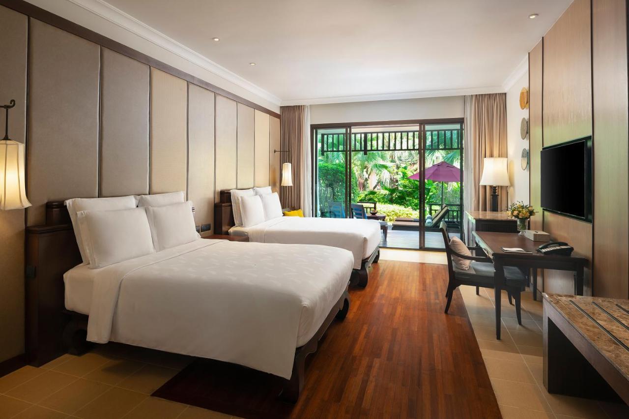 Premium Zimmer mit 2 Queensize-Betten, Gartenblick und Zugang zur Terrasse
