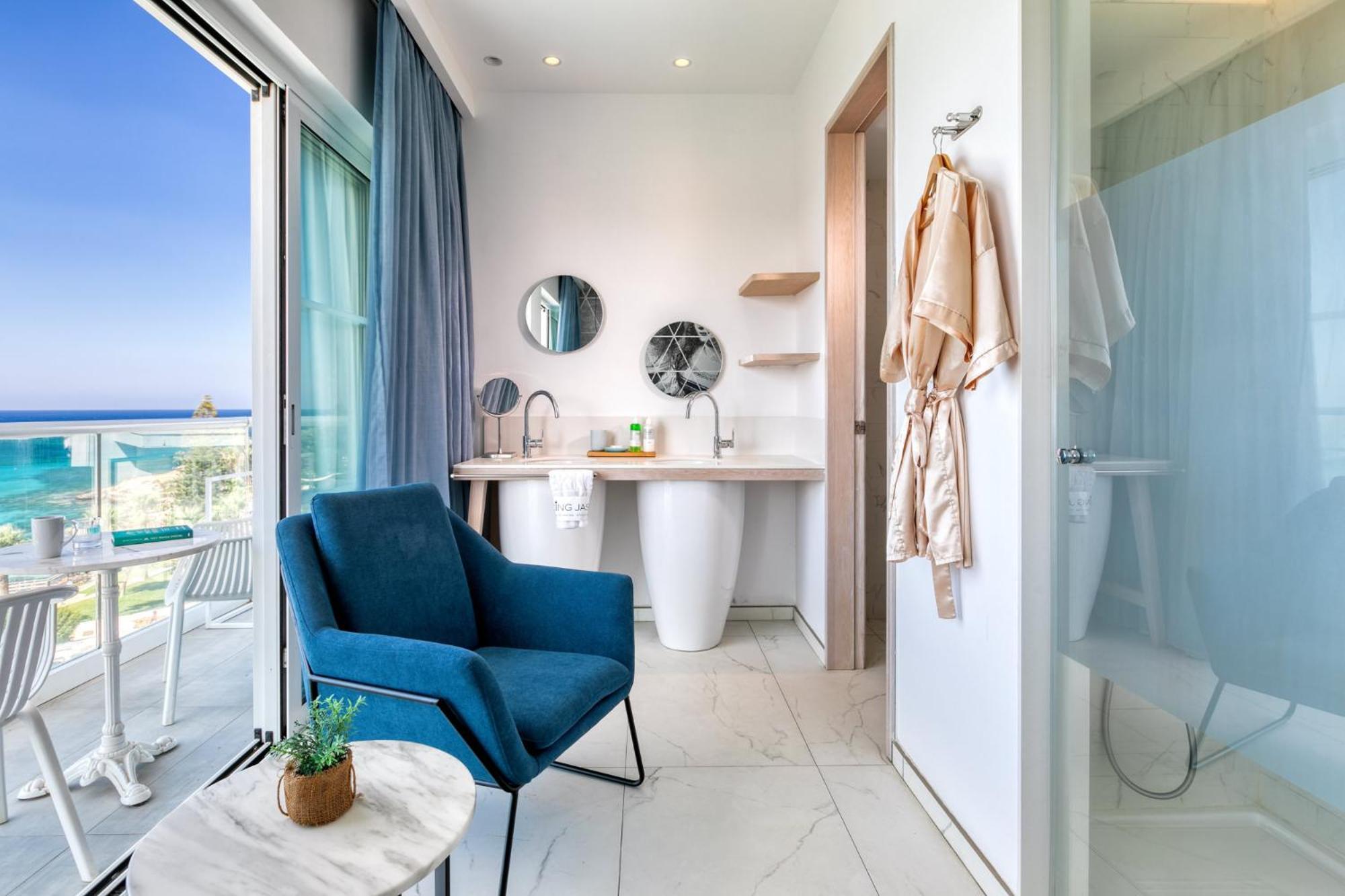 Studio mit 2 Einzelbetten und Meerblick
