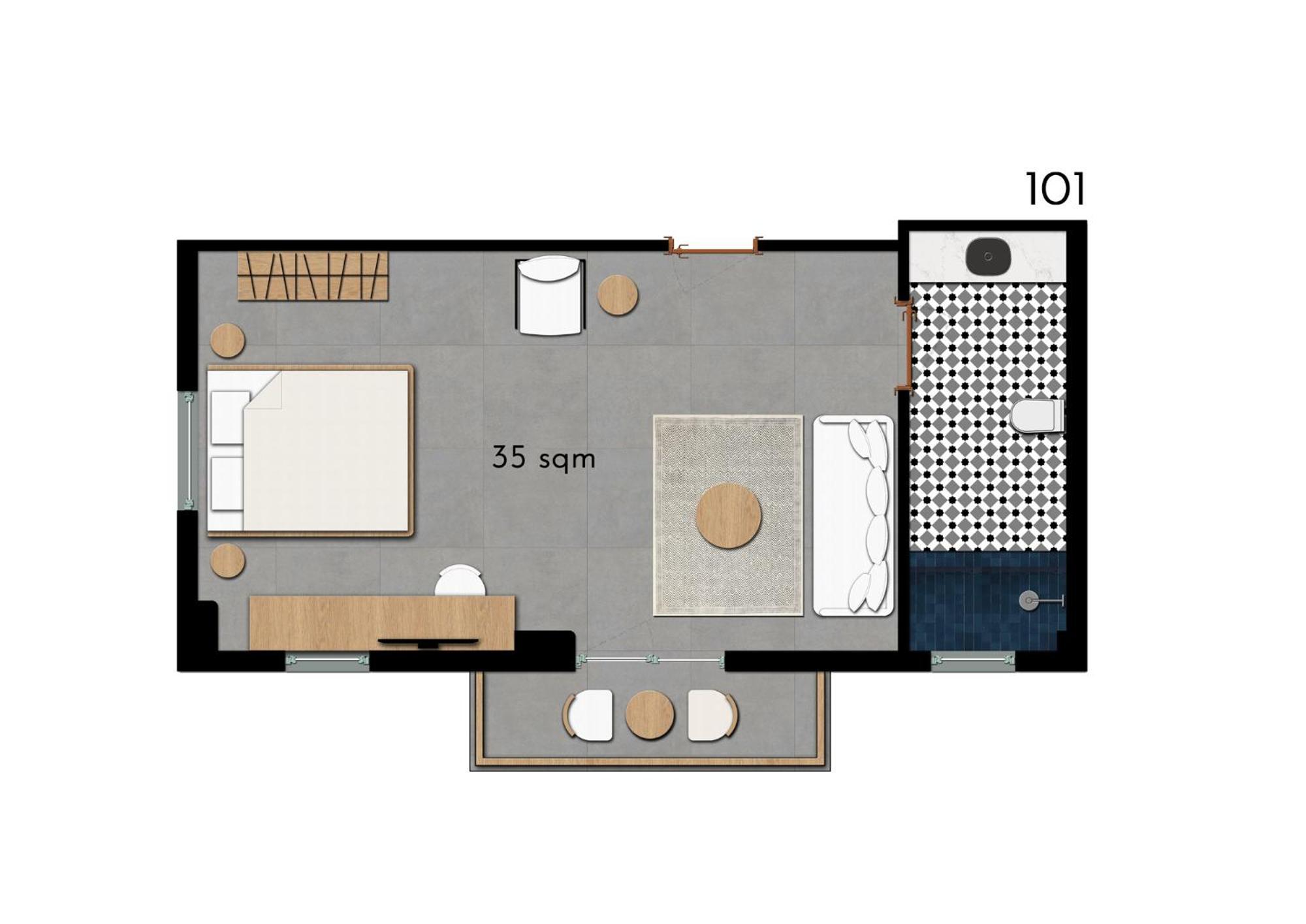 Deluxe Doppelzimmer mit Balkon und Meerblick